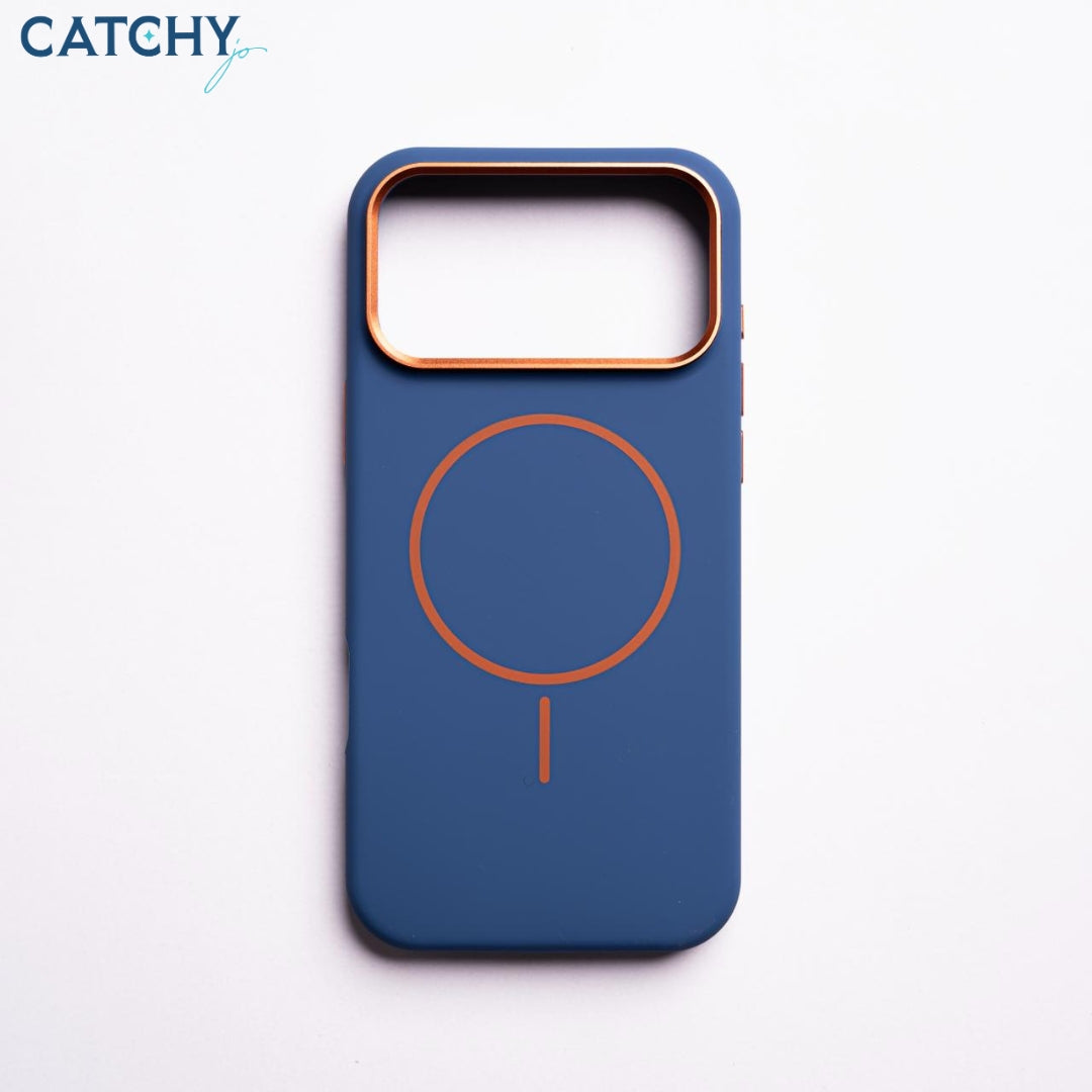 iPhone Silicone MagSafe Slim Case With Metal Camera Frame (1)