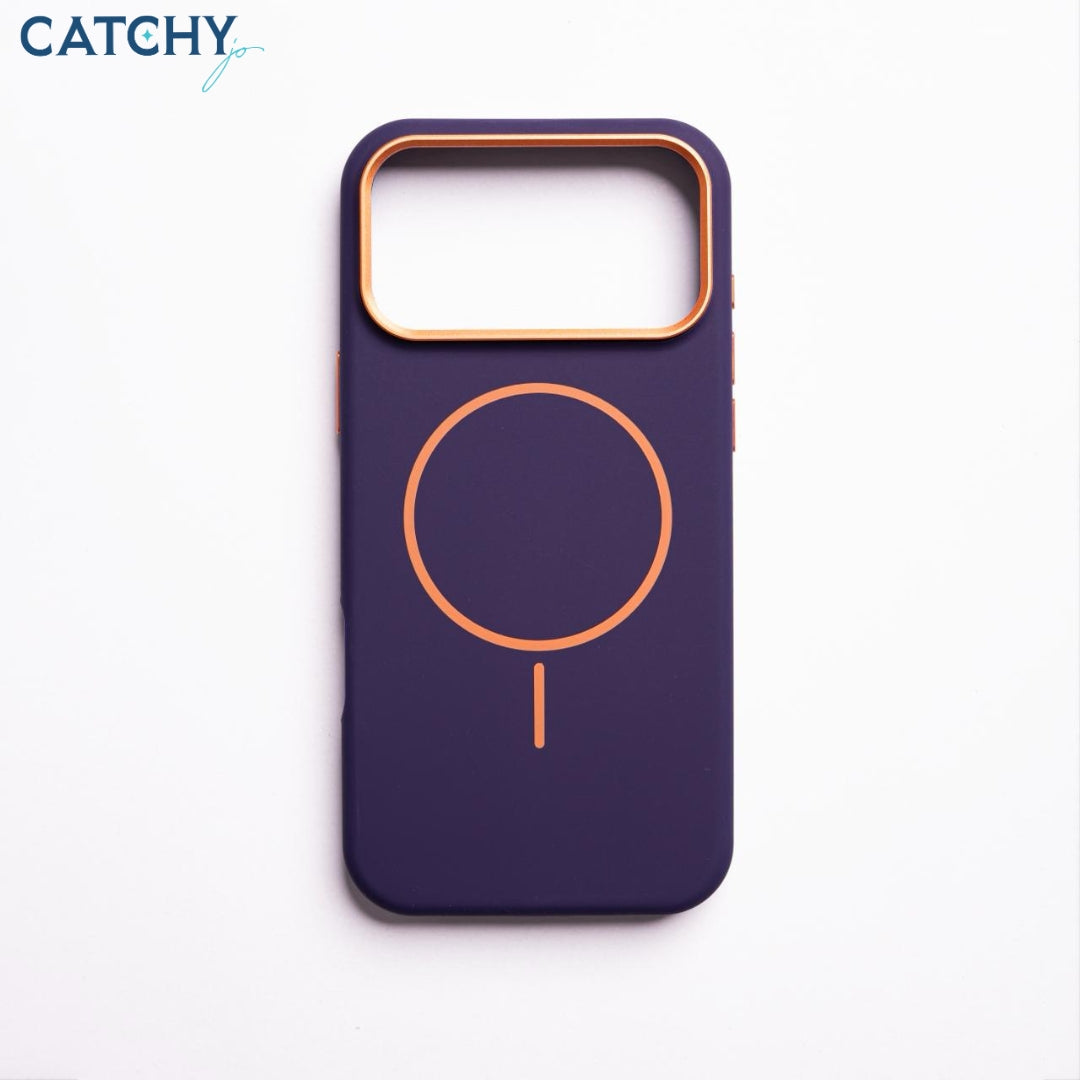 iPhone Silicone MagSafe Slim Case With Metal Camera Frame (1)