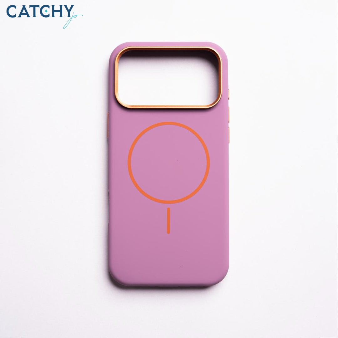iPhone Silicone MagSafe Slim Case With Metal Camera Frame (1)