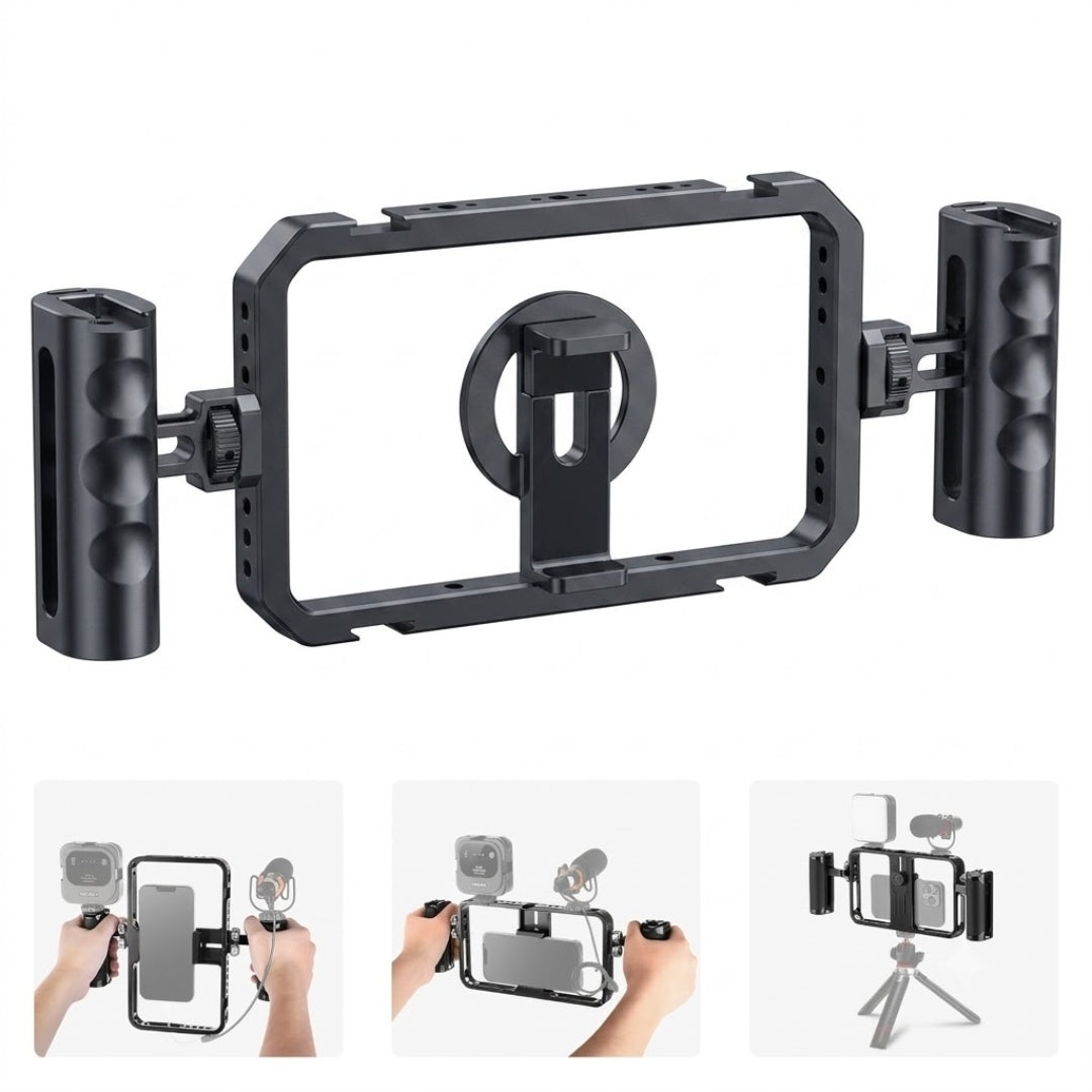 Universal Phone Rig Lens With Silicone Handles Video Stabilizer
