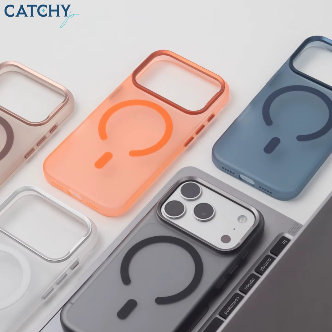 iPhone Matte PC Powerful Magnetic Shockproof Mobile Case