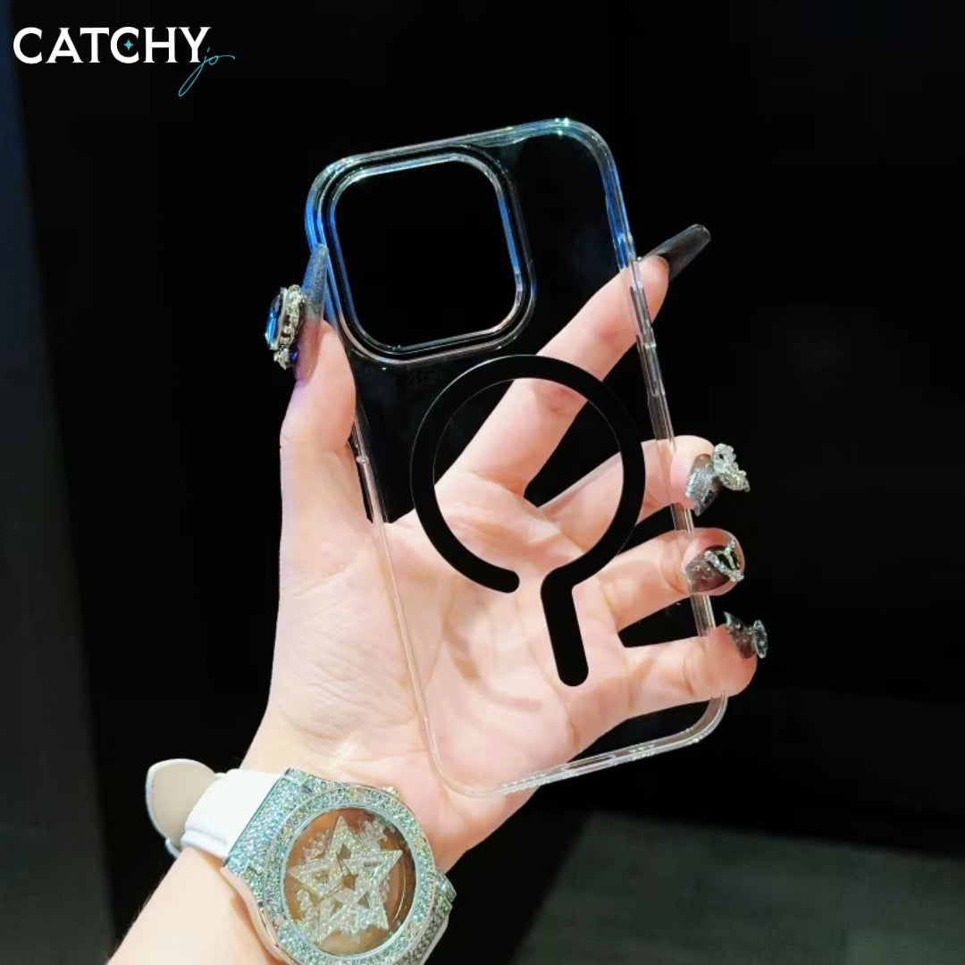 Transparent Strong Magnetic iPhone Shockproof Case