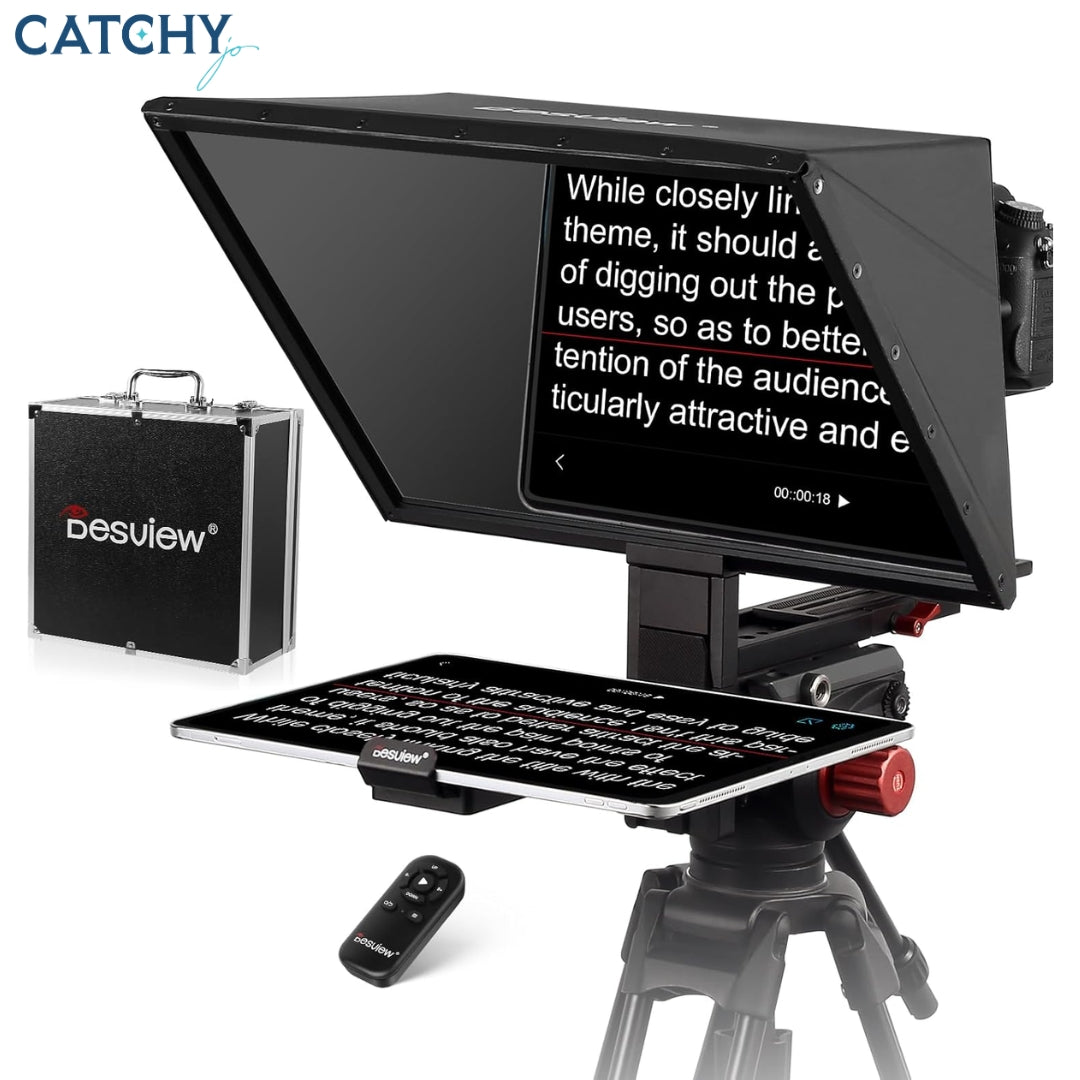 Desview TP170 17" Portable Universal Teleprompter With Aluminum Case