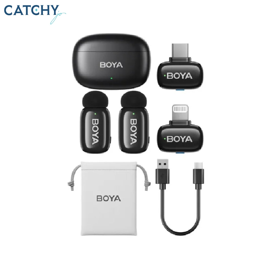 BOYA Mini 12 Dual Wireless Microphone With Charging Case