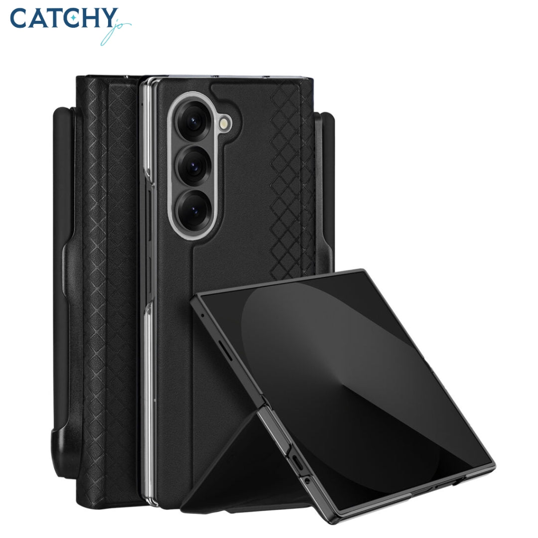 Samsung Galaxy Z Fold 7 Leather Case With Pen Holder