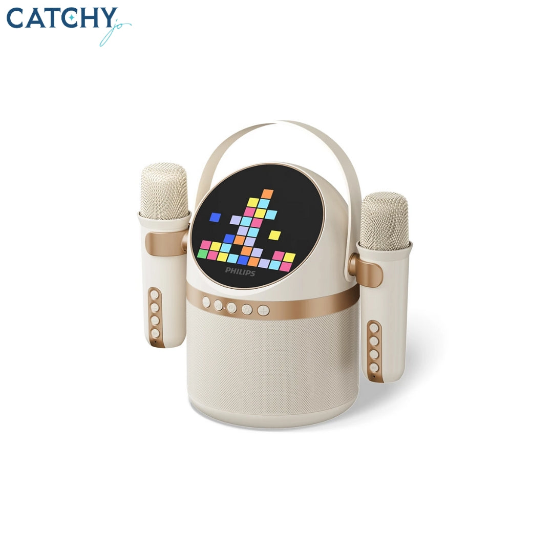 Philips TAS2508 Wireless Speaker With 2 handy Karaoke Microphones