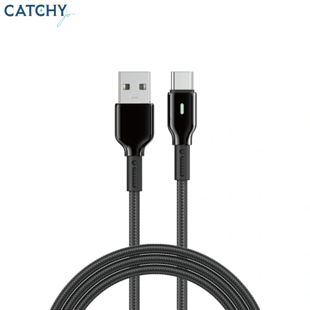 WiWU Wi-C073 USB-A To Type-C Duralink Series Nylon Braided Cable 1M (27W)