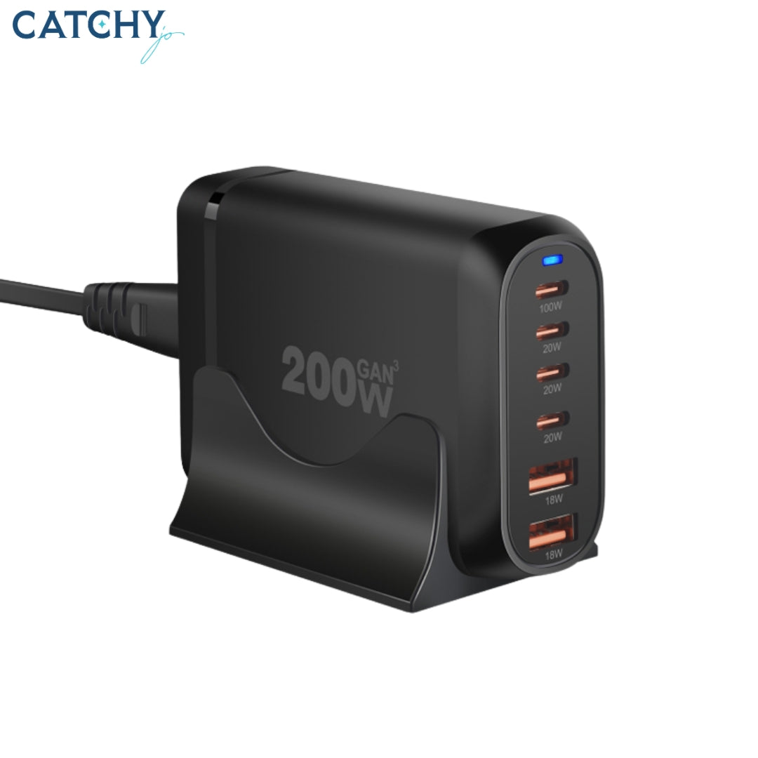 HankPower 6 Port Fast Desk Charger (200W)