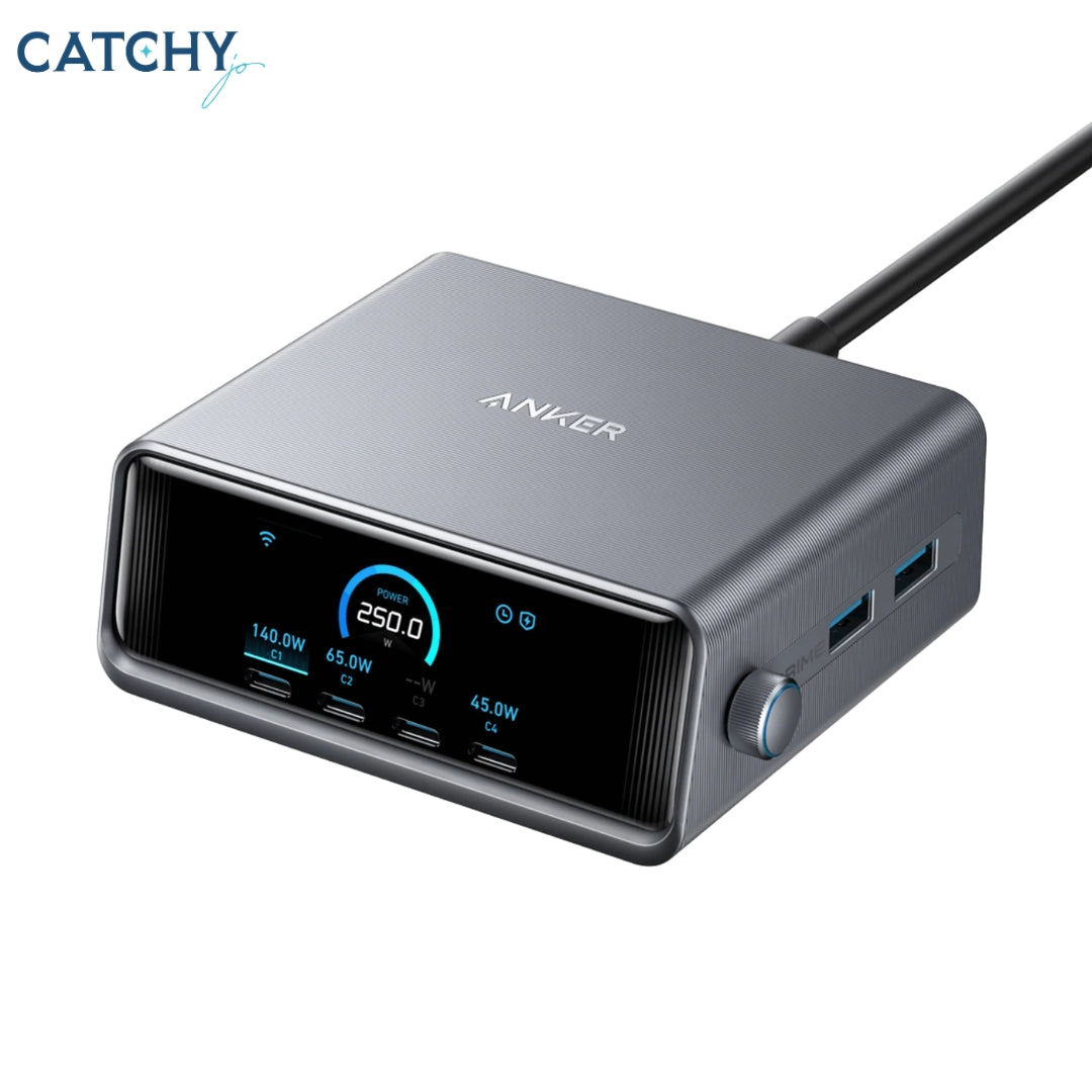 شاحن Anker Prime بستة منافذ (250W)