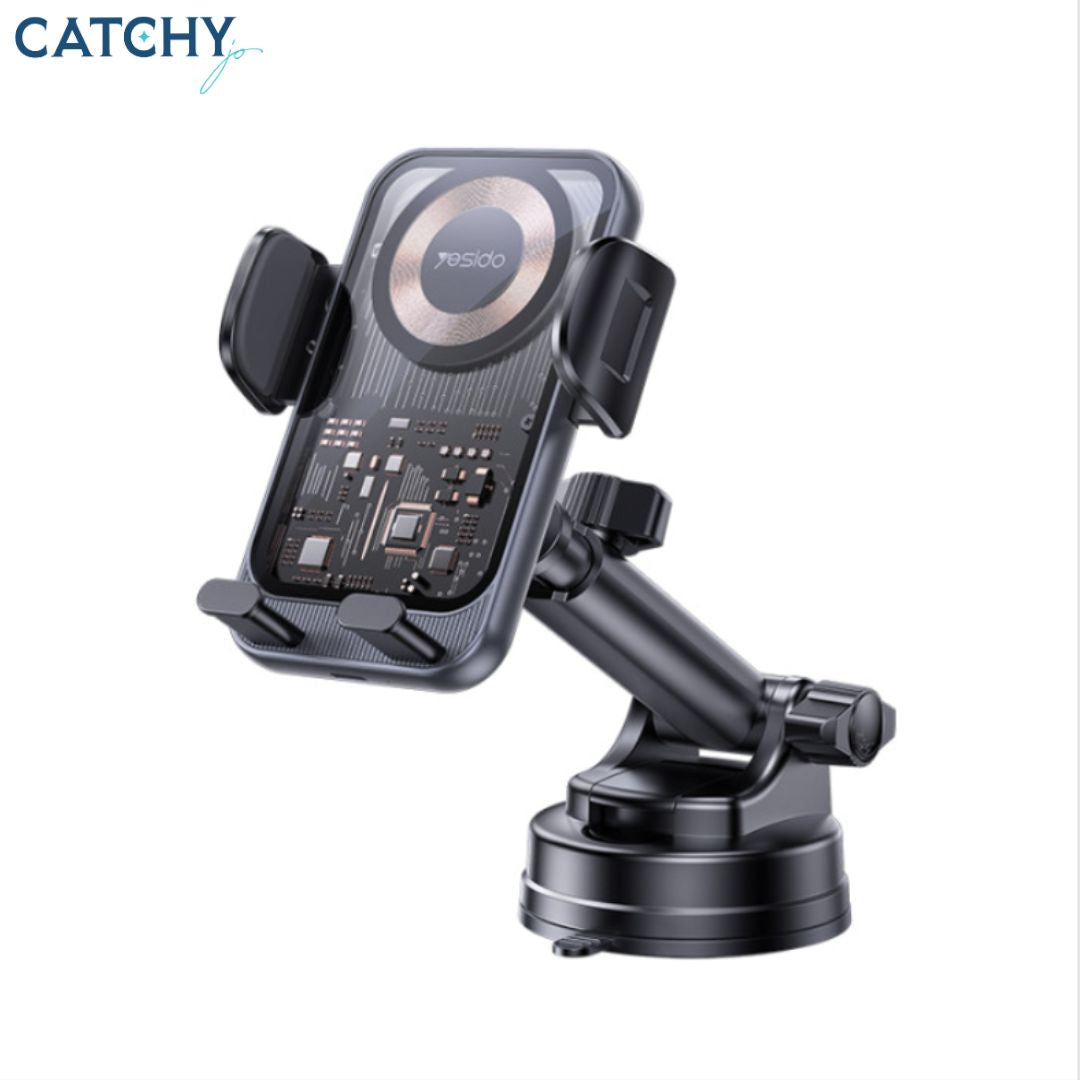 YESIDO C307 360 Wireless Fast Charging Car Phone Holder (15W)