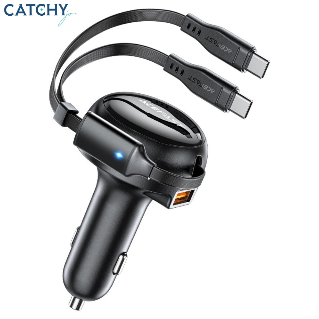 ACEFAST B13 Fast Car Charger With 2-in-1 Cable (53W)