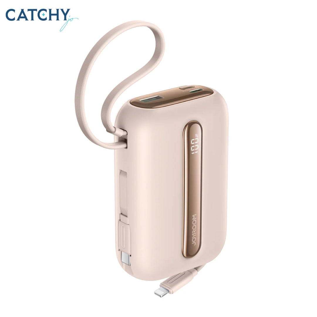 JOYROOM JR-L012 Ultra Mini Power Bank With Dual Cables (20000mAh)