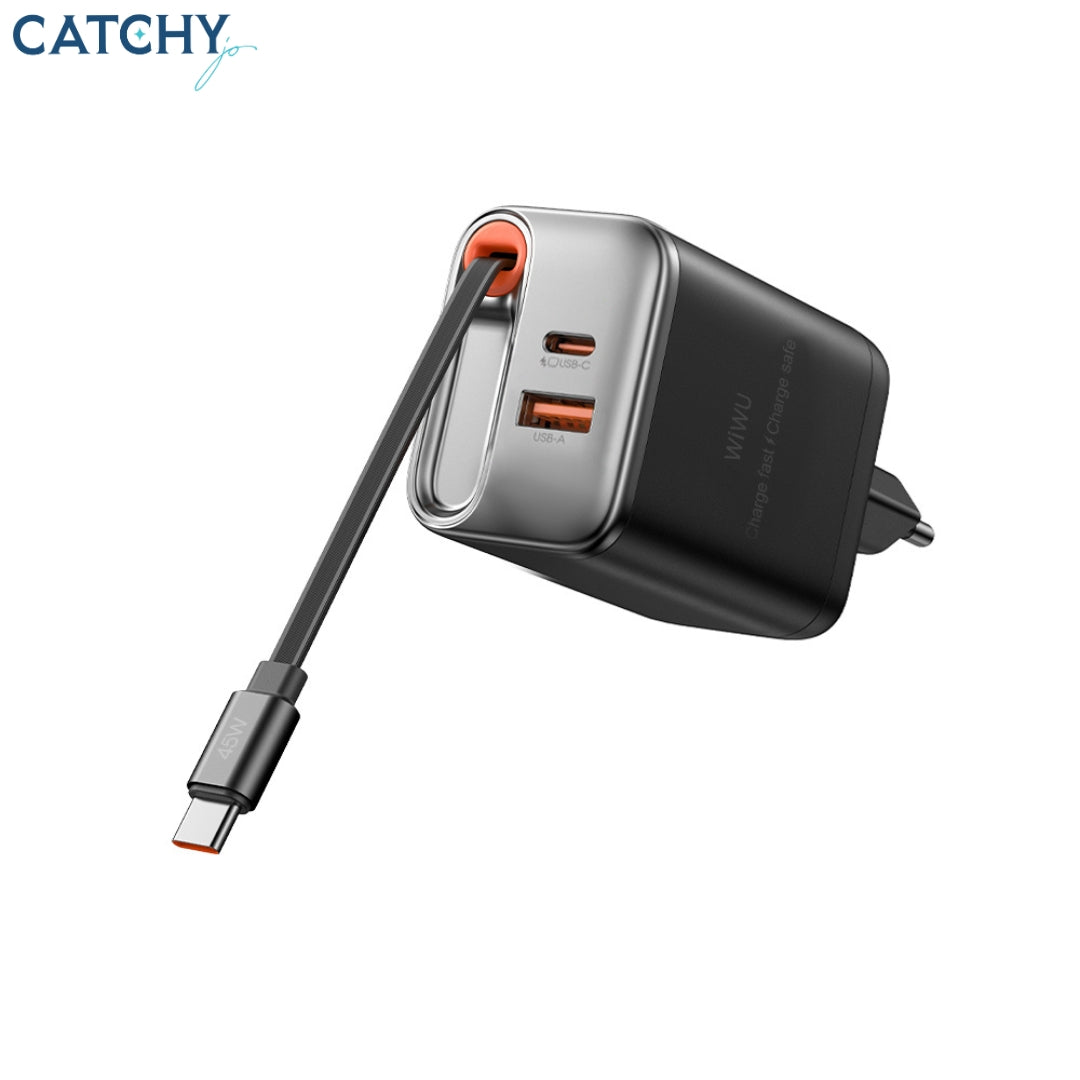 WiWU Wi-G021 Helix GaN USB-C Fast Charger Adapter (45W)