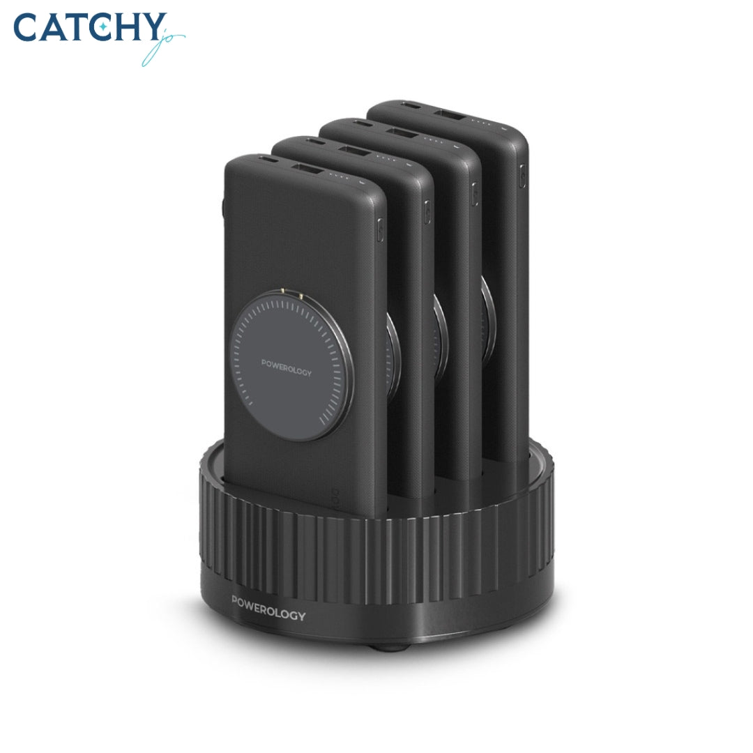 Powerology 4 in 1 Station Wireless Power Bank (10000mAh)