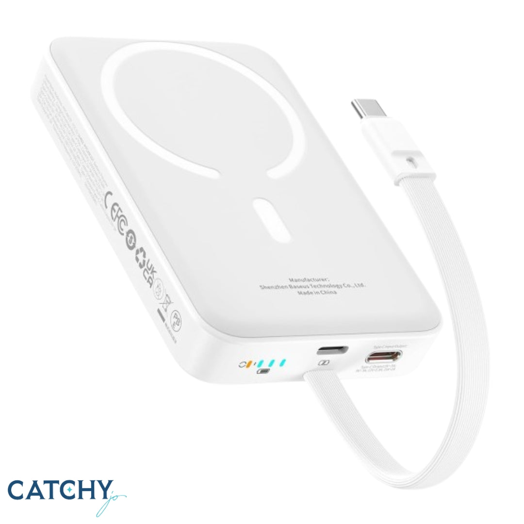 Baseus Wireless Fast Charge Power Bank With Built-In Type-C Cable (10000mAh)
