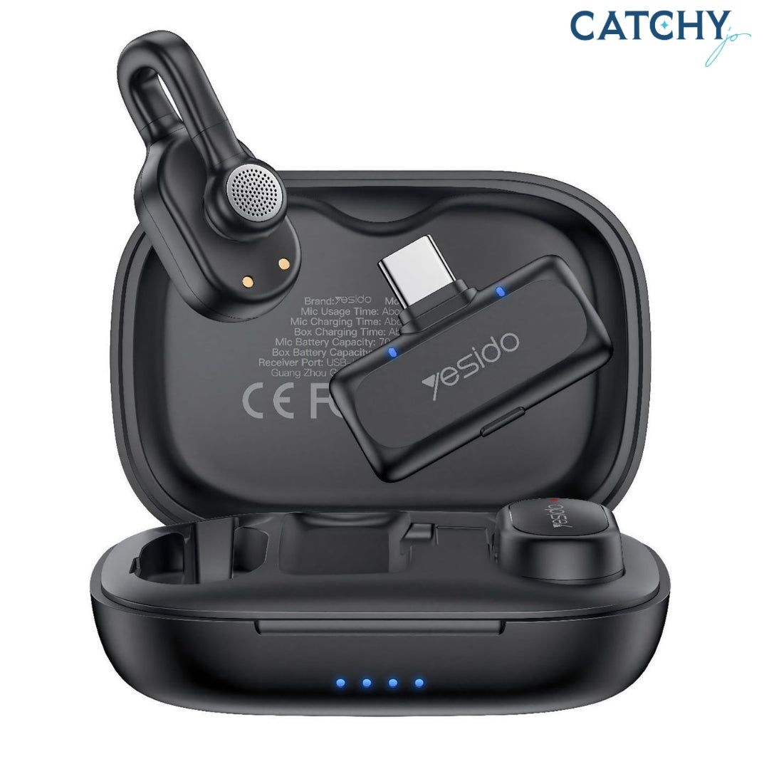 YESIDO KR25 Type-C Wireless Lavalier AI Noise Cancelling Microphone