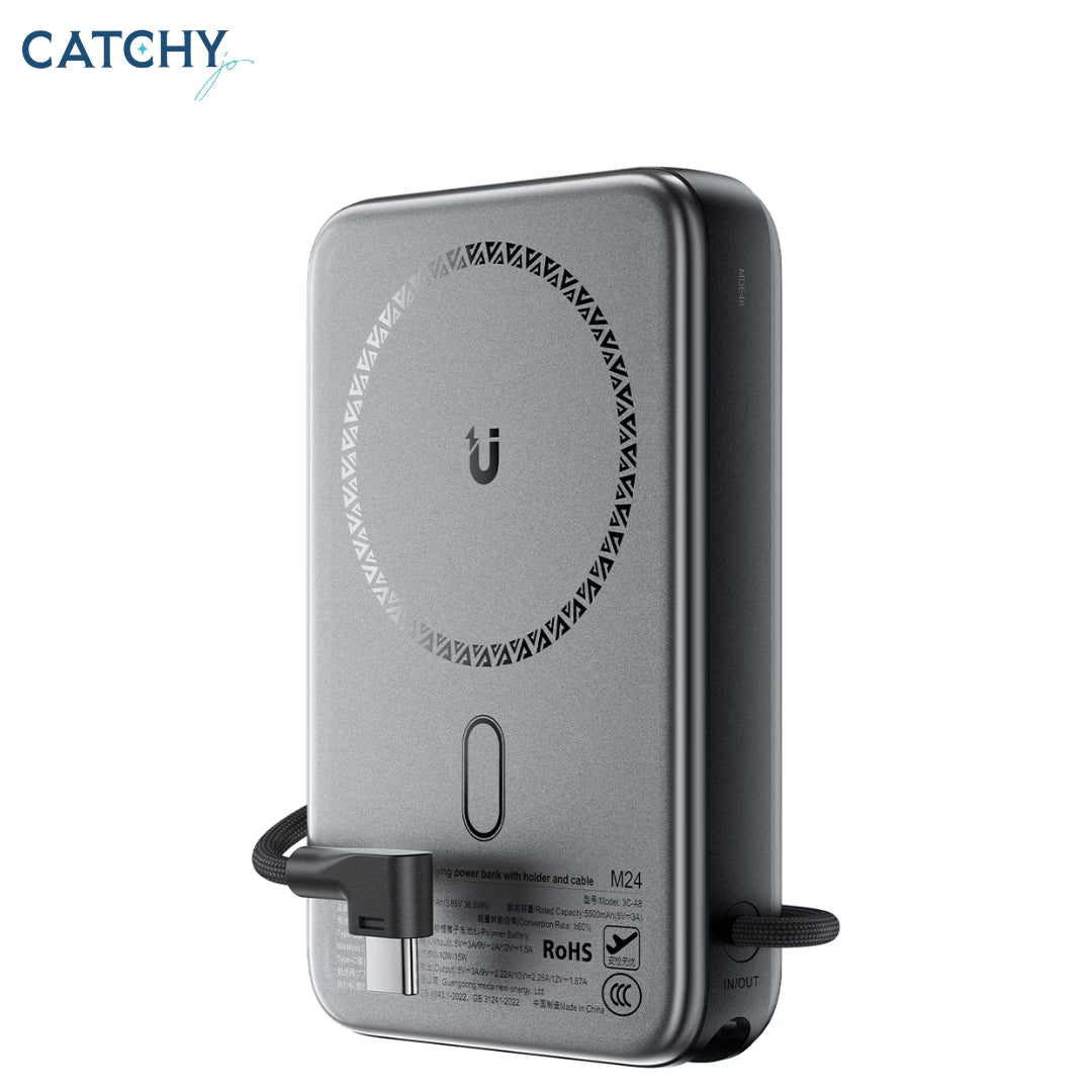 ACEFAST M24 Wireless Power Bank With Holder & Type-C Cable (10000mAh)