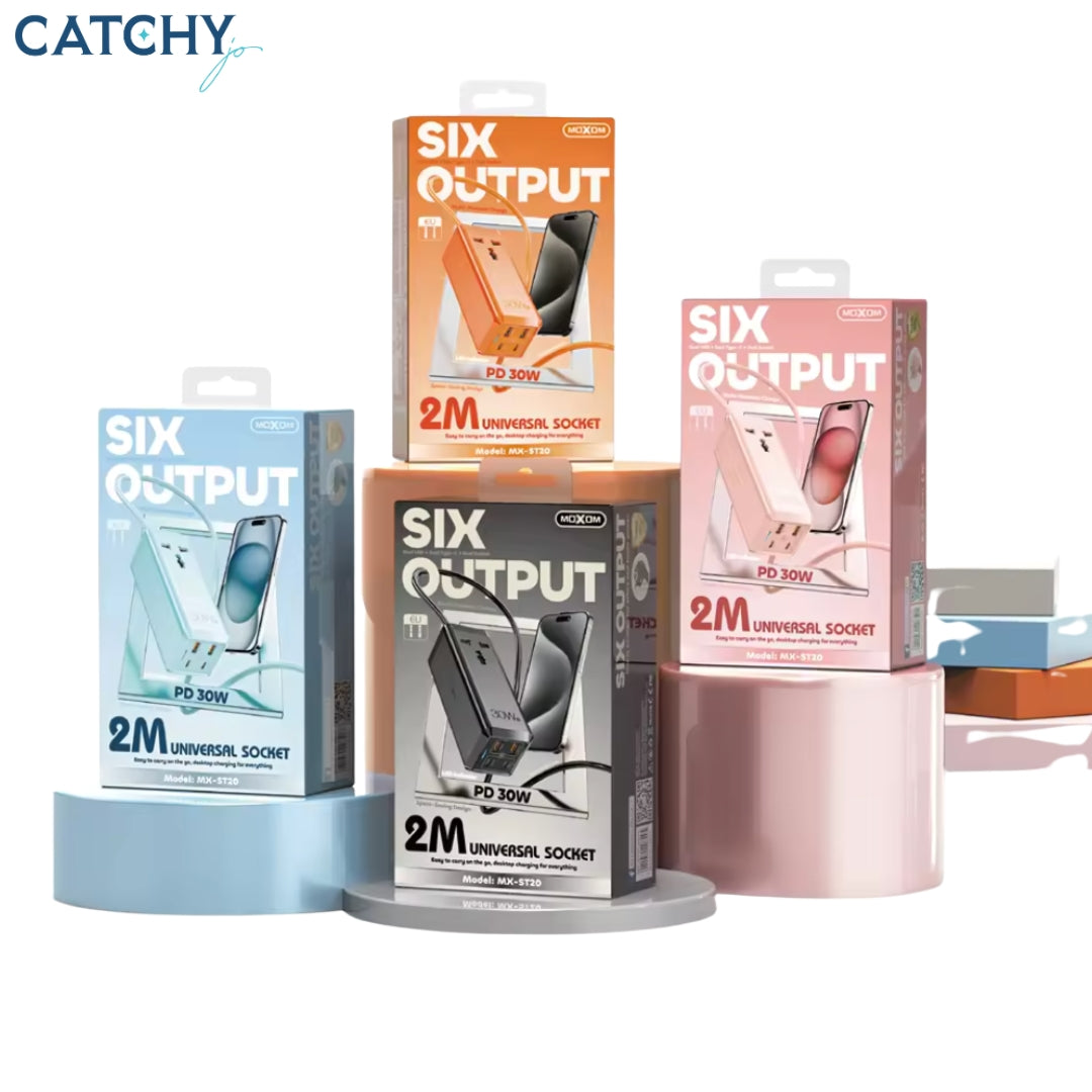 Moxom MX-ST20 Six-Output Universal Socket (2M)