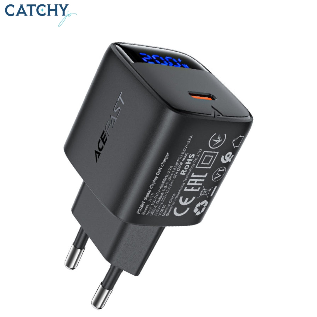 ACEFAST A113 Wall Charger USB-C EU Charging Adapter (20W)