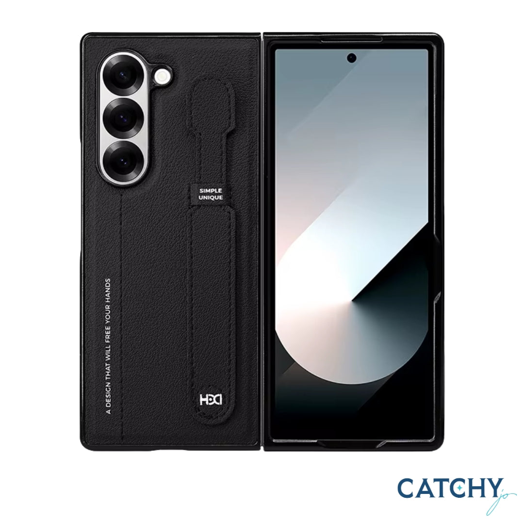 Samsung Z Fold Wristband Leather Protective Case