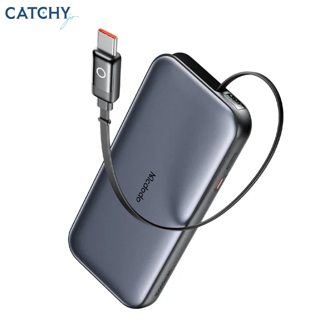 MCDODO FreeGo Fast Power Bank With Built-in Type-C Cable (10000mAh)