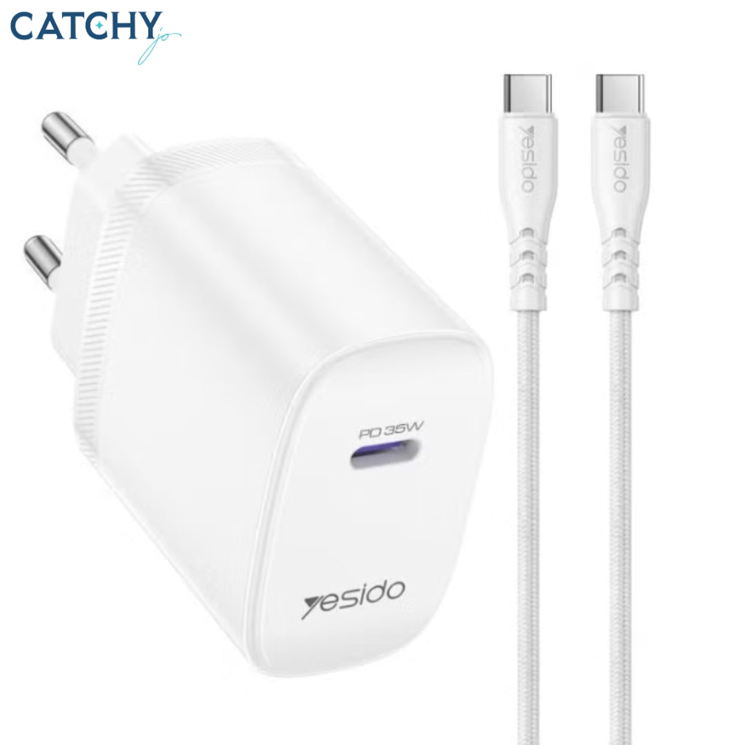 YESIDO YC107 PD Fast Wall Charger With Type-C (35W)
