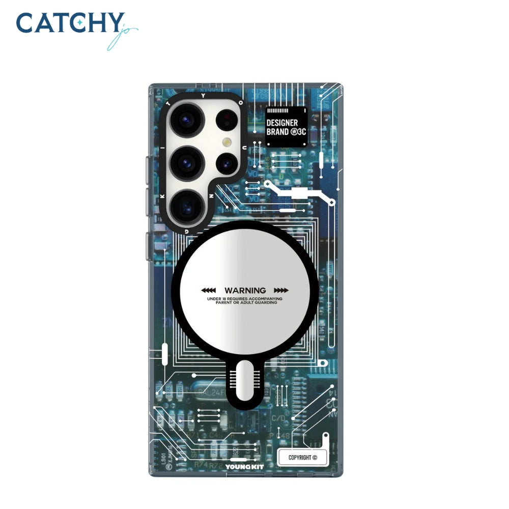Youngkit Futuristic Circuit Board MagSafe Samsung Galaxy S24 Case