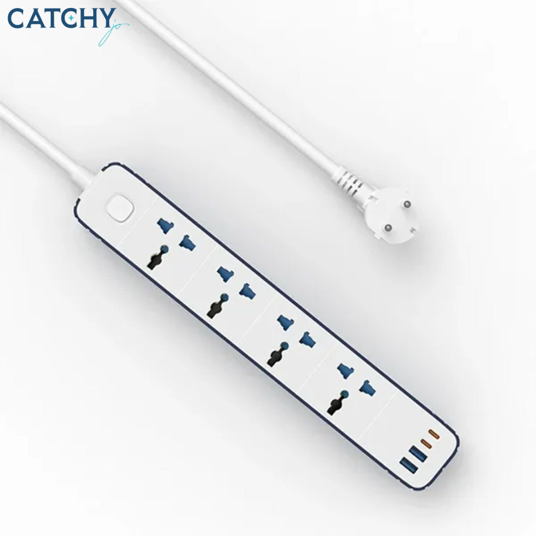 WiWU Wi-S007 PS422 8-in-1 2M Fast Charging Power Strip (20W)