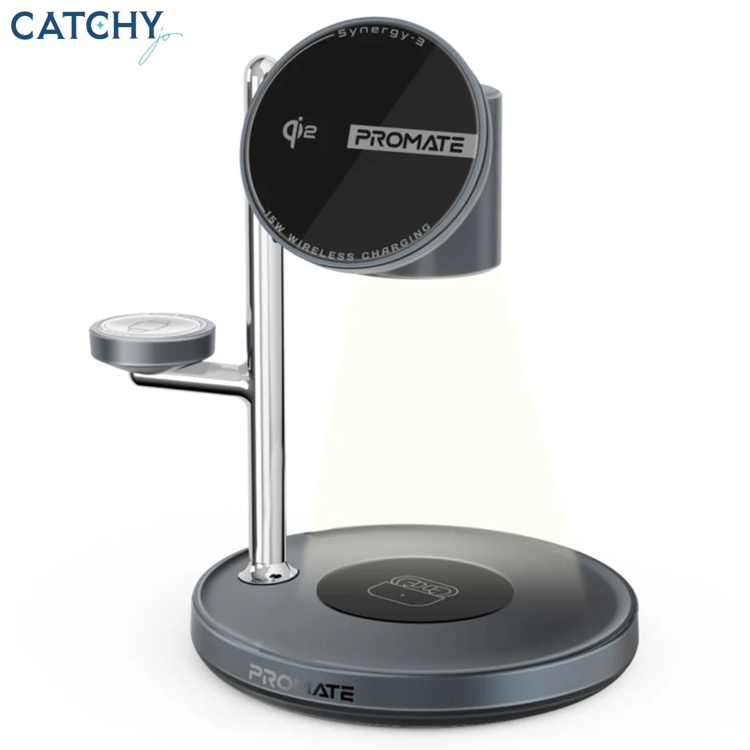 PROMATE Synergy-3 4-in-1 Wireless Charging Station