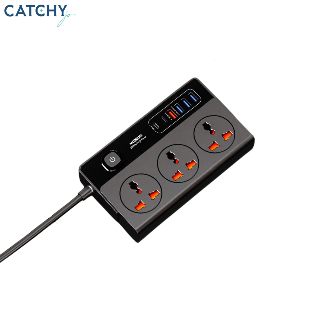 Moxom 9-in-1 Multi-Function 2M Power Strip (2500W)