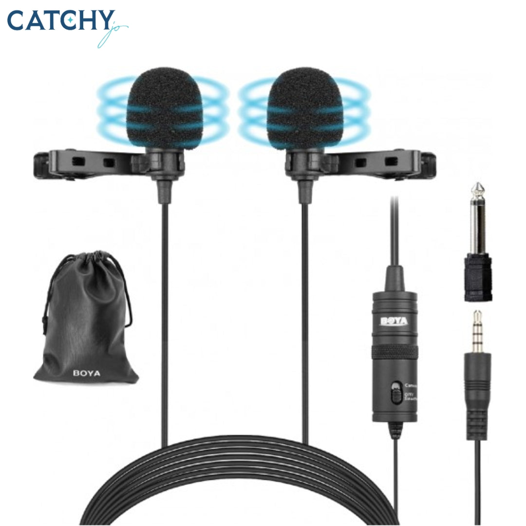 BOYA BY-M1DM Dual Lavalier Universal Microphone