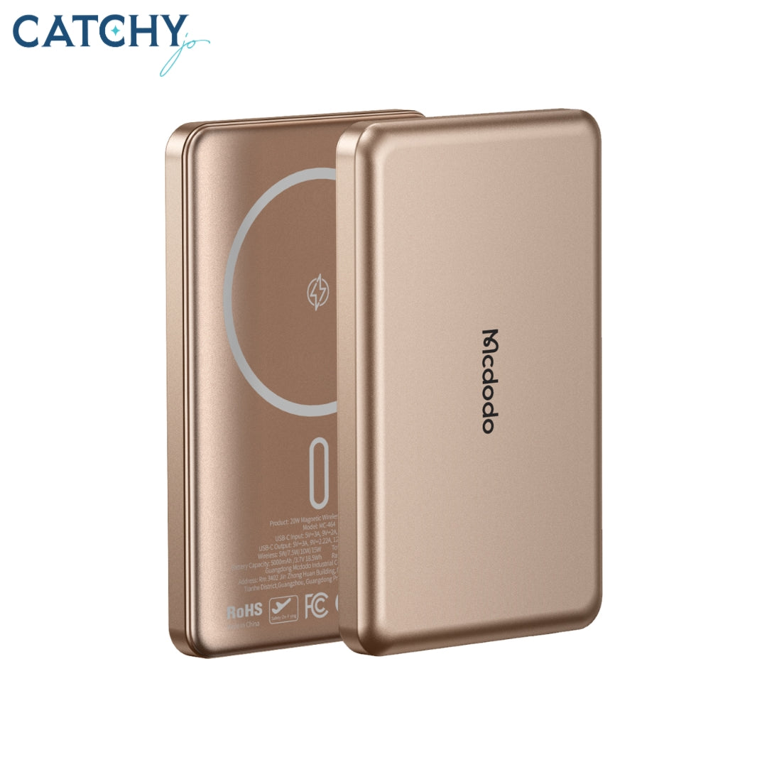 MCDODO MC4642 Metal Magnetic Wireless Charging PowerBank (5000mAh)
