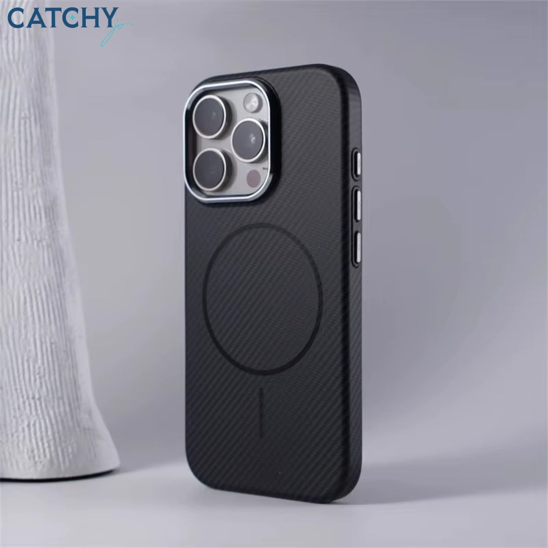 Magnetic Thin Rim Carbon Fiber iPhone Protective Case