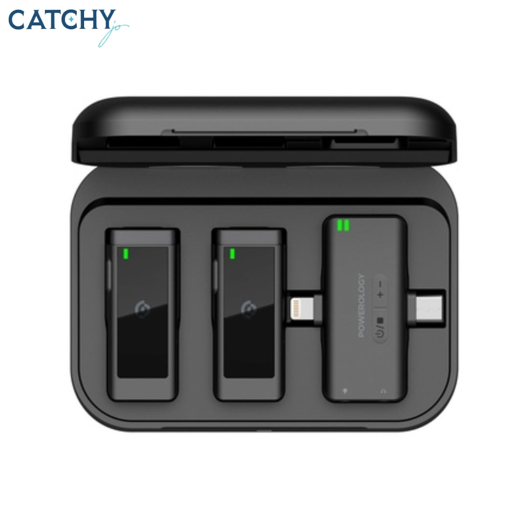 Powerology Duo Wireless Lavalier Microphone