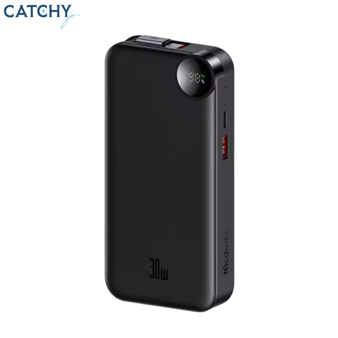 MCDODO 387 Digital Display Power Bank With Retractable Type-C Cable (10000mAh)