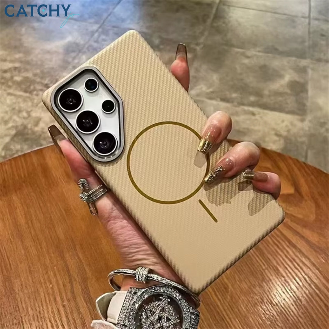 Luxury Metal Camera Frame Carbon Fiber Samsung Case