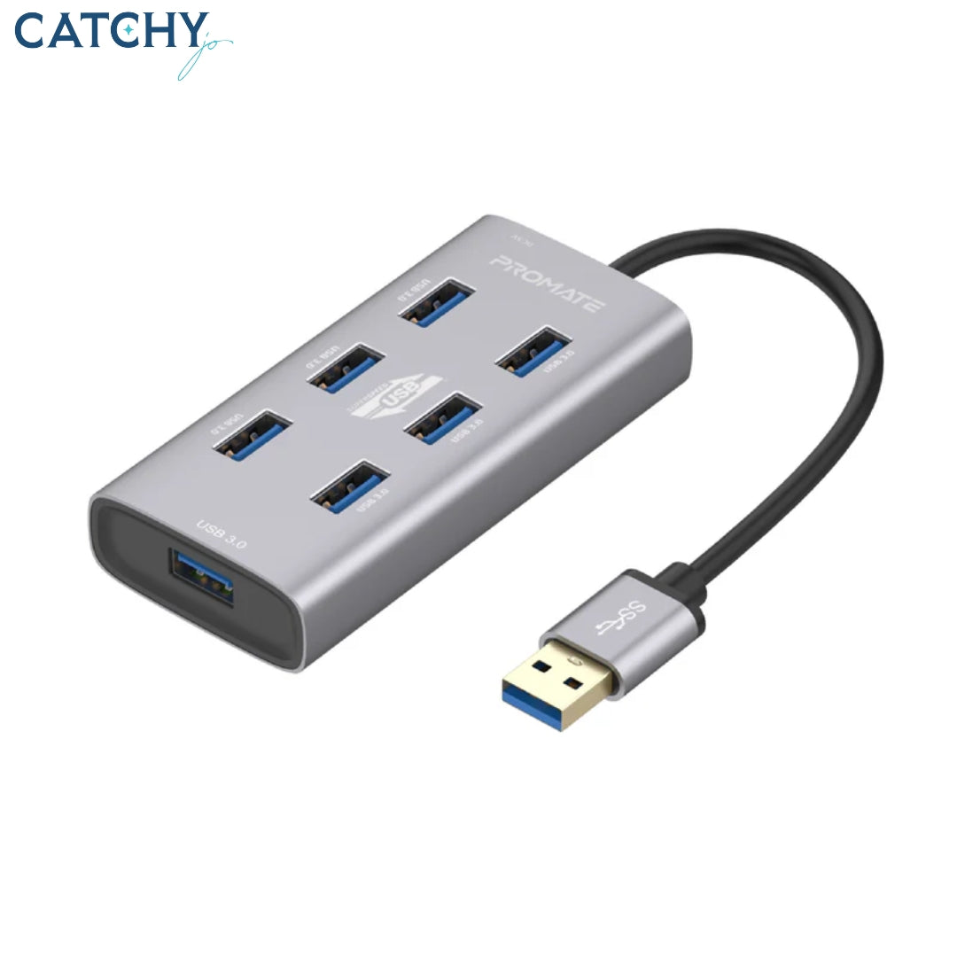 PROMATE EzHub-7 Multi-Function High Speed USB-C Hub (100W)