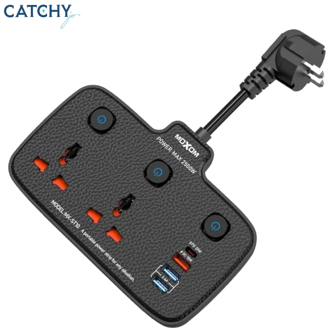 Moxom MX-ST10 6 IN 1 PD Power Strip (2500W)