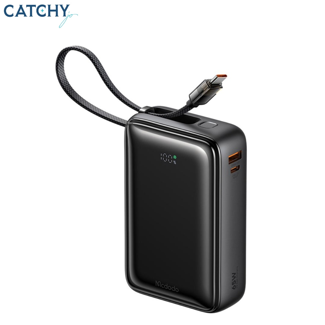 MCDODO MC-6370 USB-C Cable Power Bank With Digital Display (20000mAh)