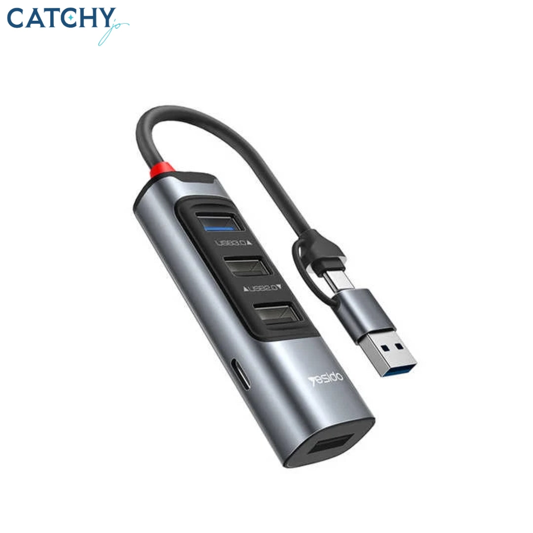 YESIDO HB20 5-in-2 USB Hub Adapter