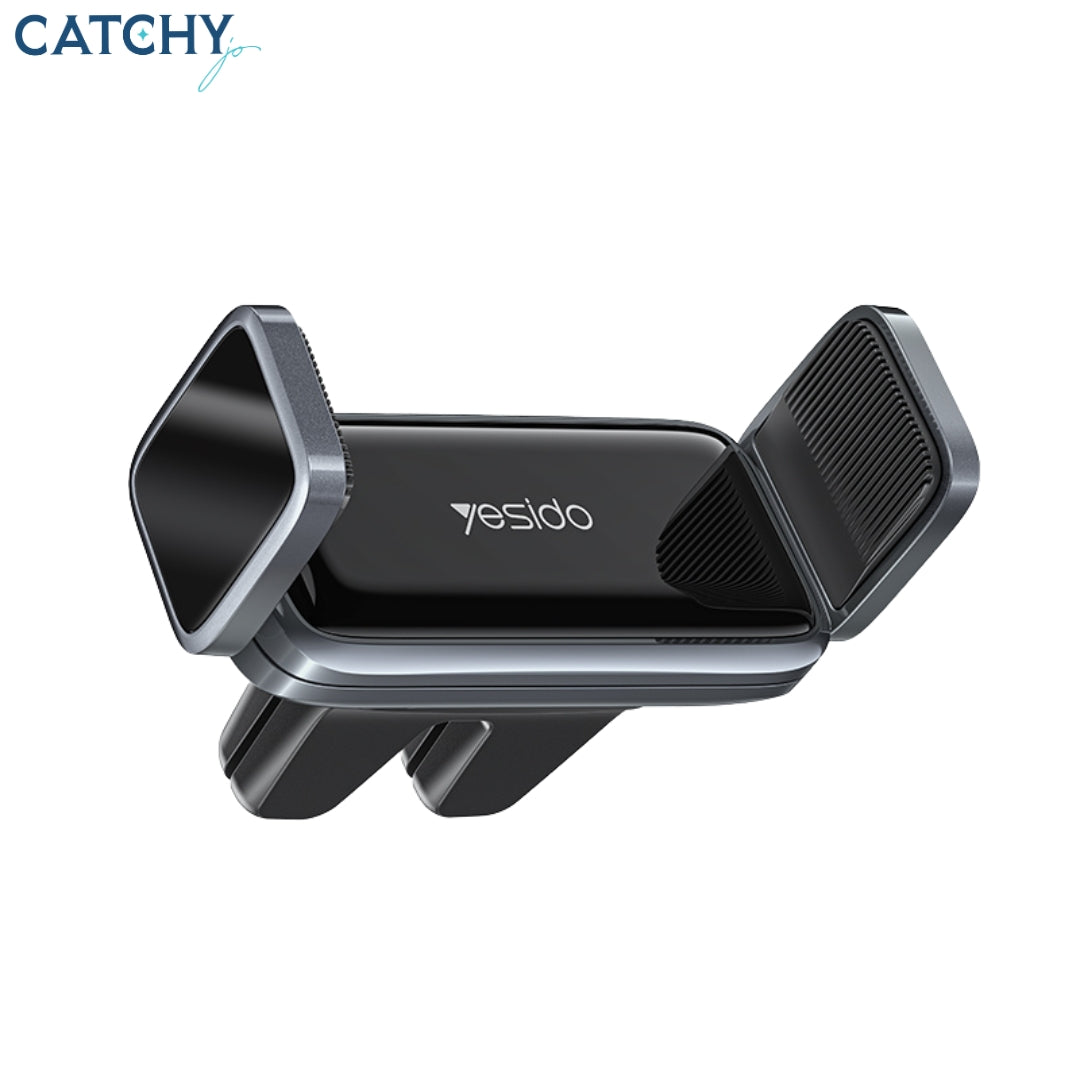 YESIDO C124 360 Degree Rotation Double Clip Air Vent Car Phone Holder