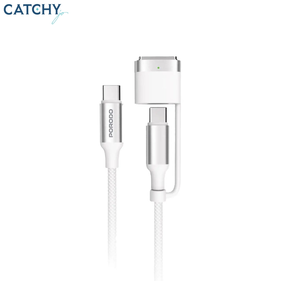 Porodo 2-in-1 Cable MagSafe 3 Charging Cable With USB-C to USB-C