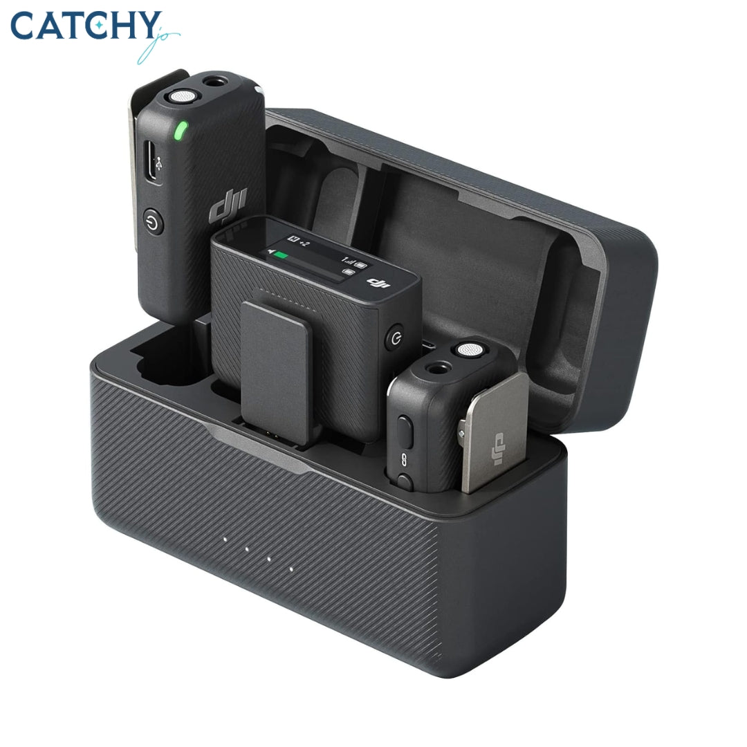 DJI Mic (2 TX + 1 RX) Wireless Lavalier Microphone
