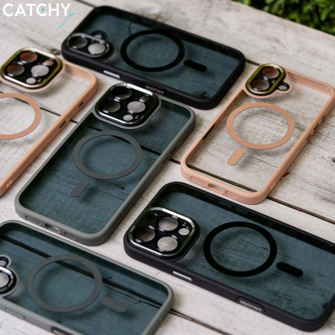 iPhone Series (11+12+13) Luxury Clear MagSafe Case With Camera Protector