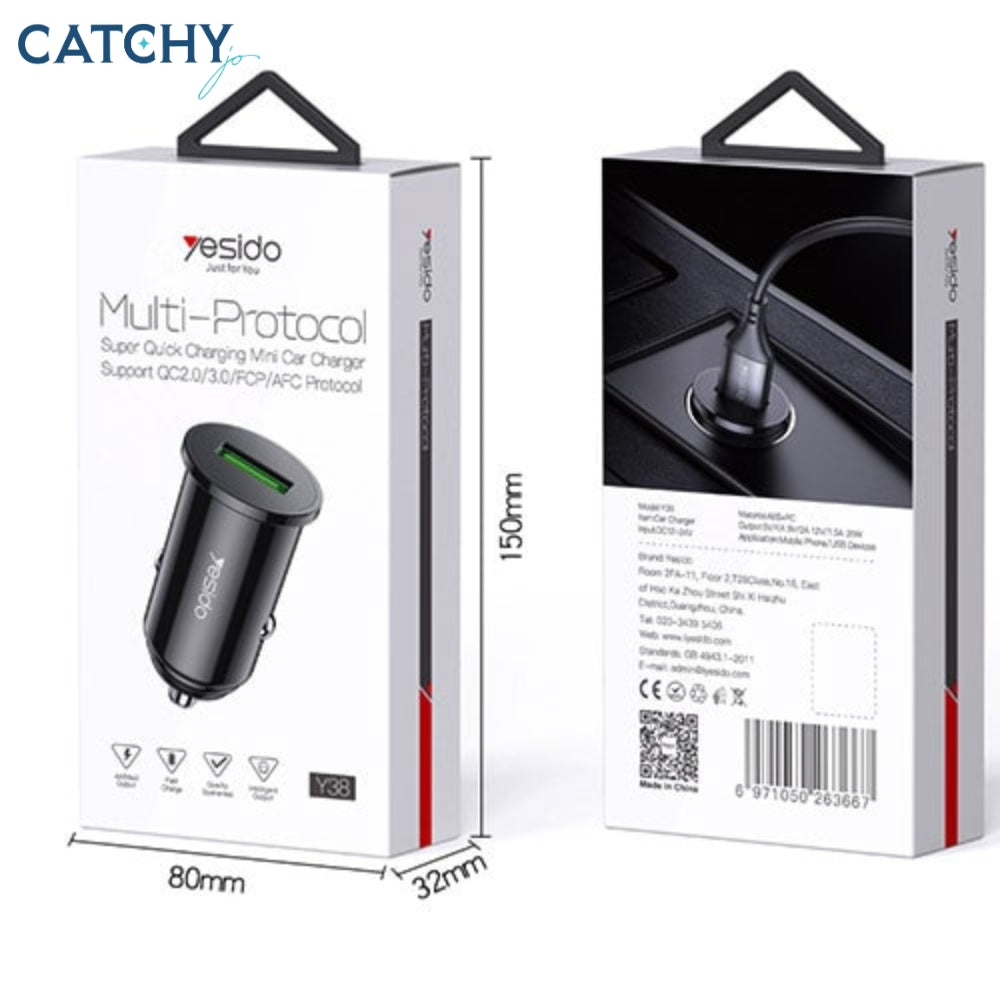 YESIDO Y38 Fast Car Charger