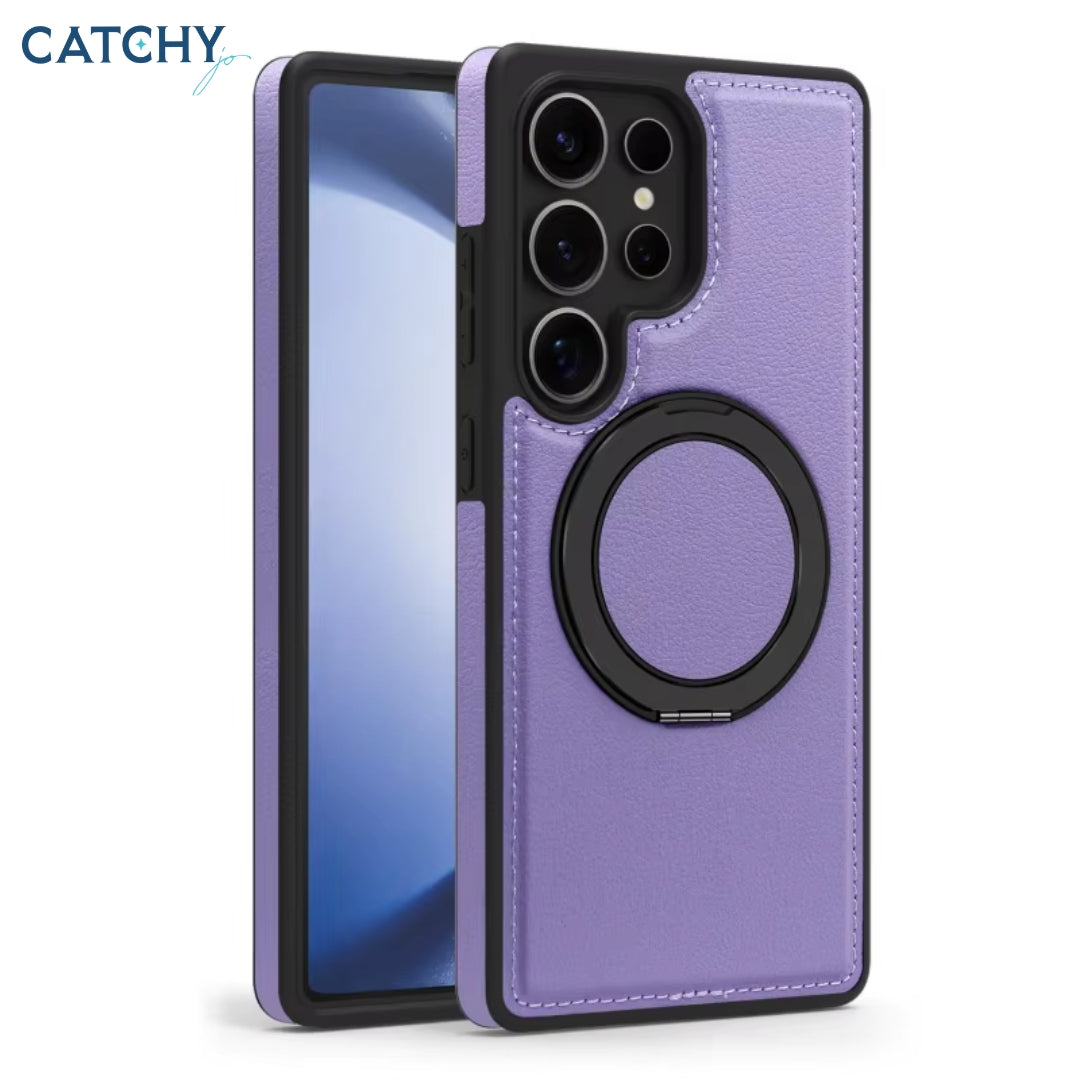 Leather Samsung Galaxy S26 Ultra Magnetic Stand Holder Case