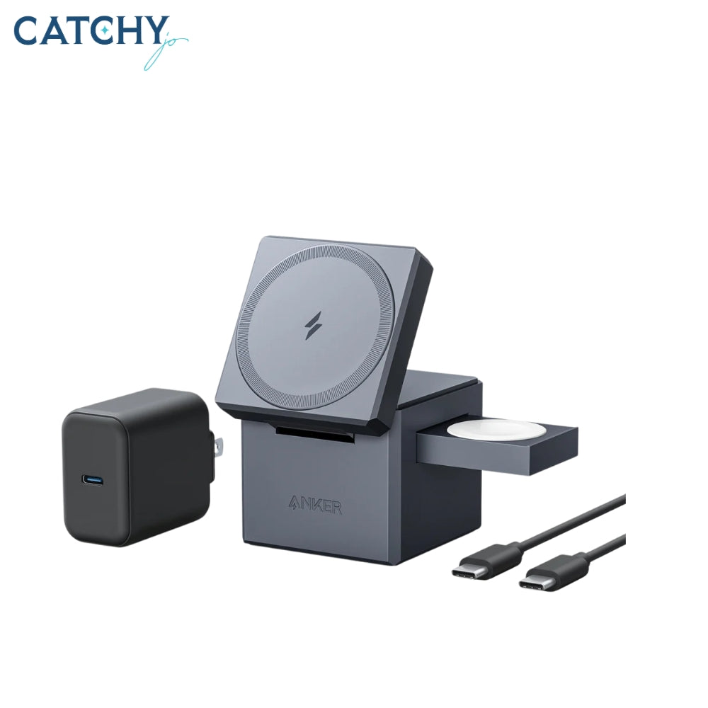 Anker 3-in-1 Cube with MagSafe Gray