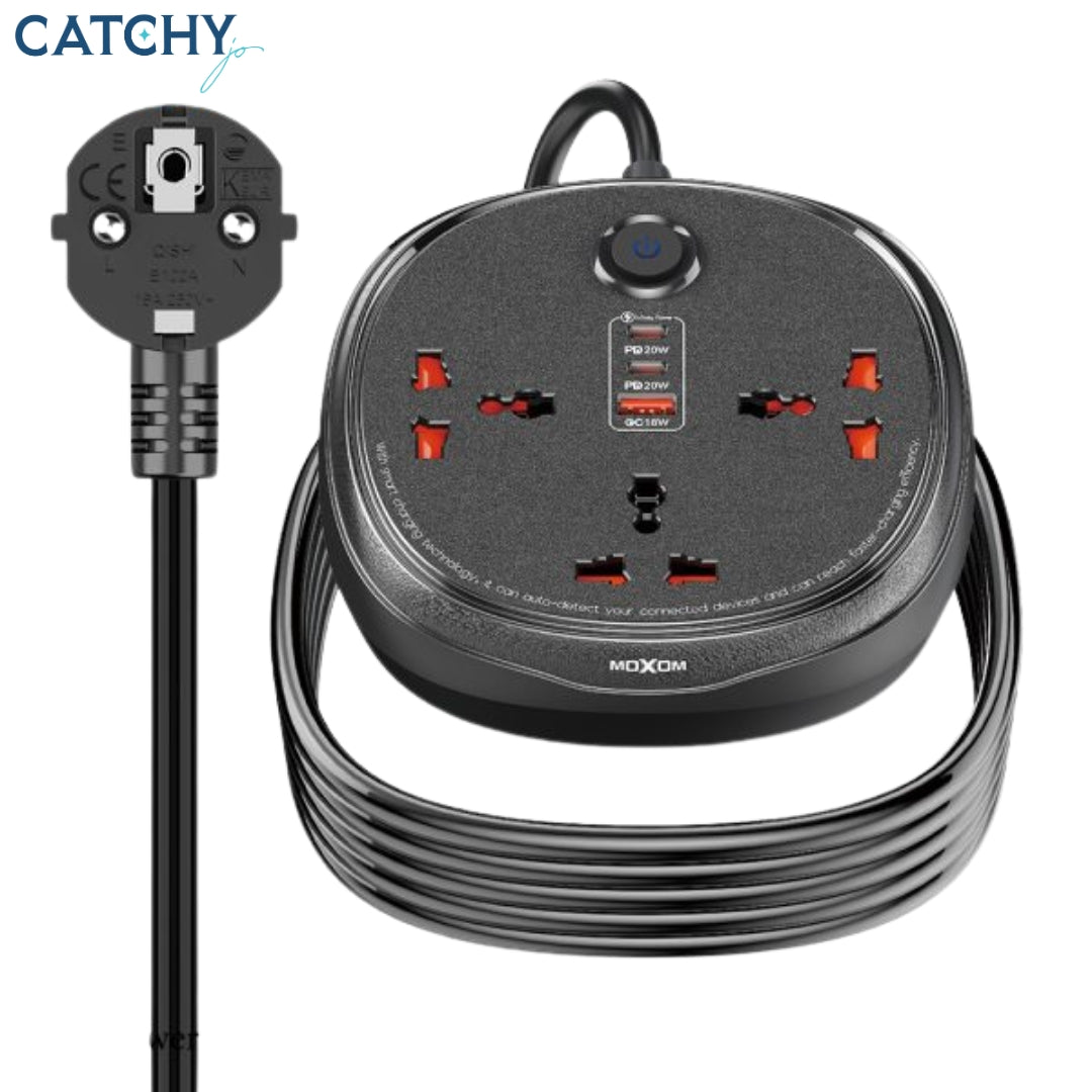 Moxom MX-ST28 Long Power Socket With 6 Outlets (3M)