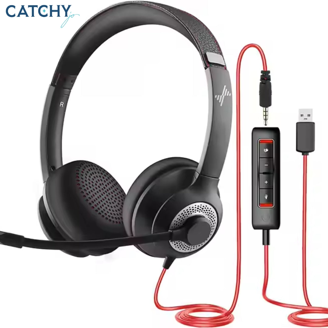 NUBWO Wired Headset With Microphone With Noise Canceling