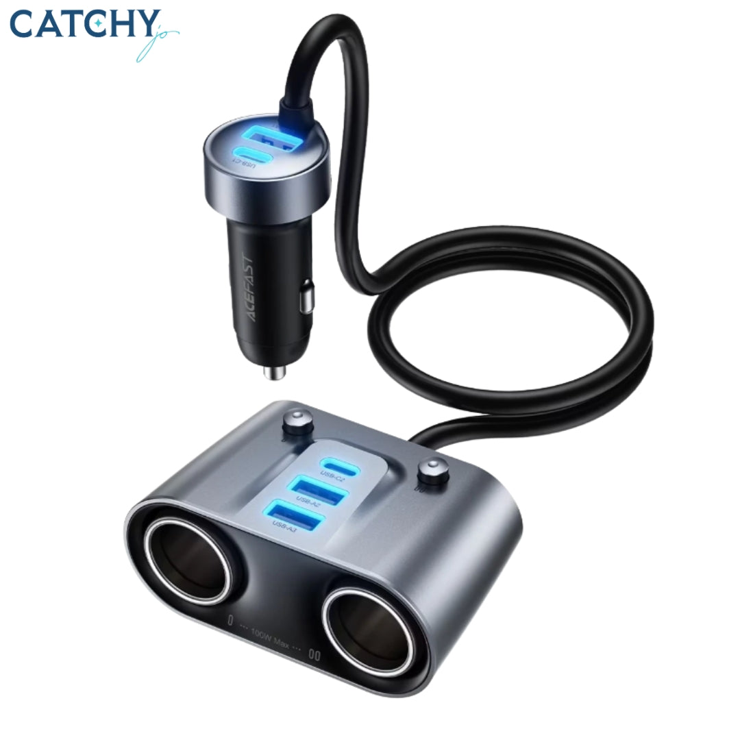 ACEFAST B22 2-in-1 Car Charger Hub Sockets (152W)